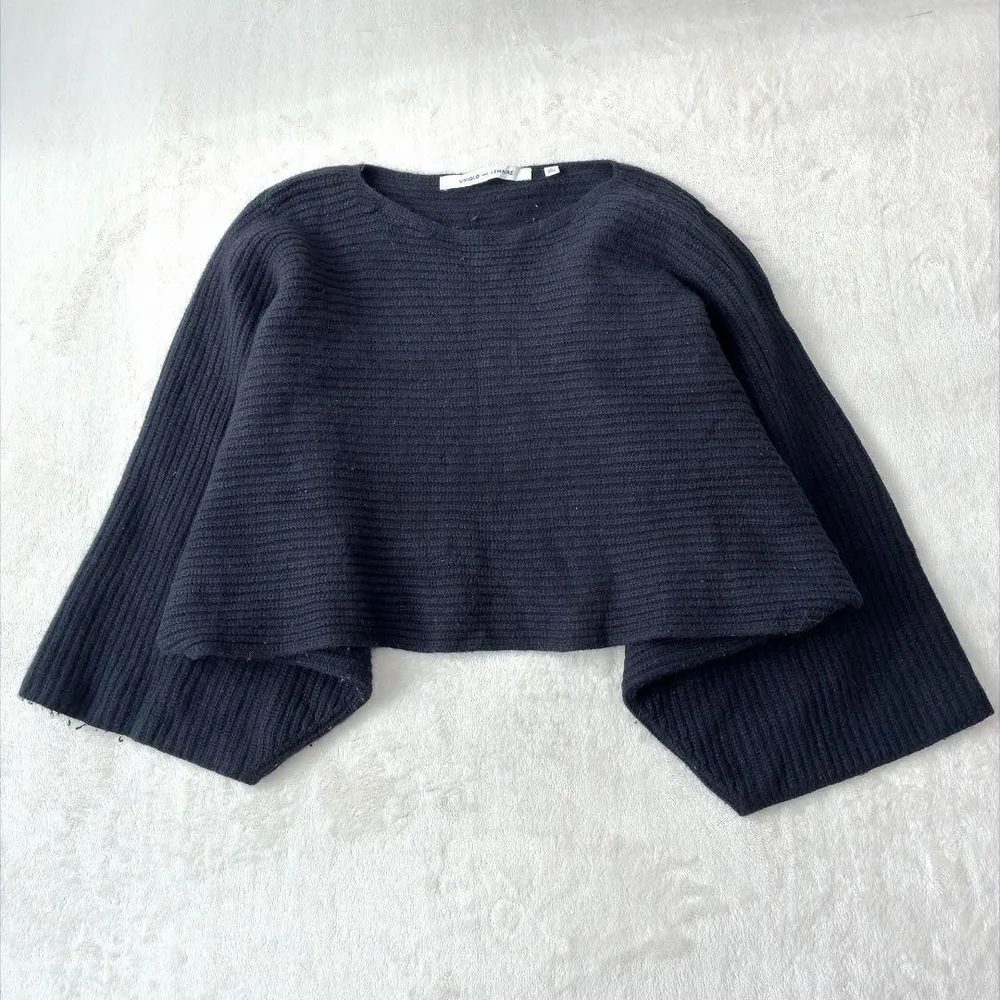 UNIQLO AND LEMAIRE ラムクロップドセーター ネイビー L