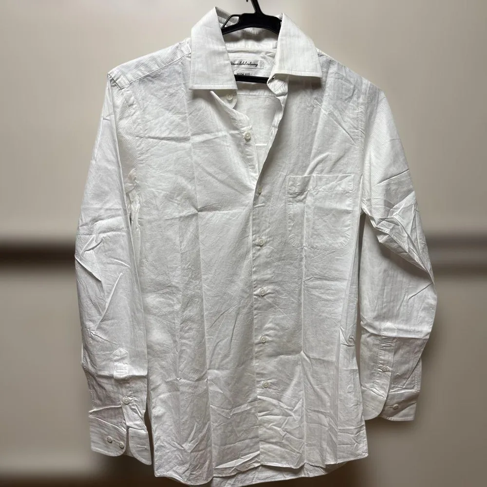 Green Label Relaxing スリムフィット コットンシャツ S