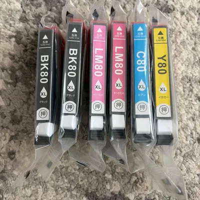 EPSON 互換インク 80XL BK2個 LM2個 C・Y各1個 計6個