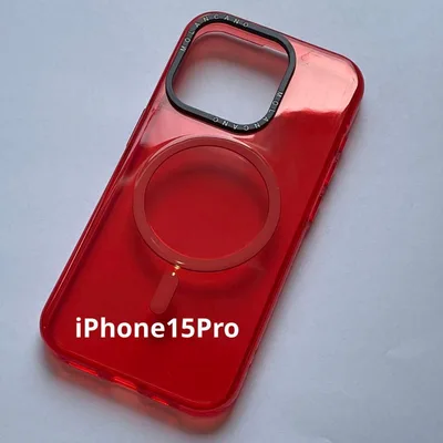 iPhone15Proケース レッド