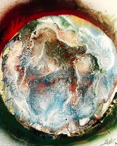ken1(大島賢一)作絵画 一点物キャンバスパネル「惑星アテナ」