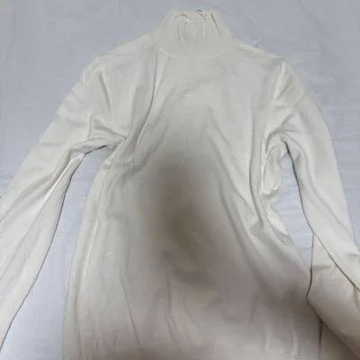 Zara ハイネック 長袖 ニット ホワイト M
