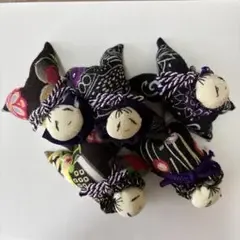 和柄 ちりめん 人形 5個セット