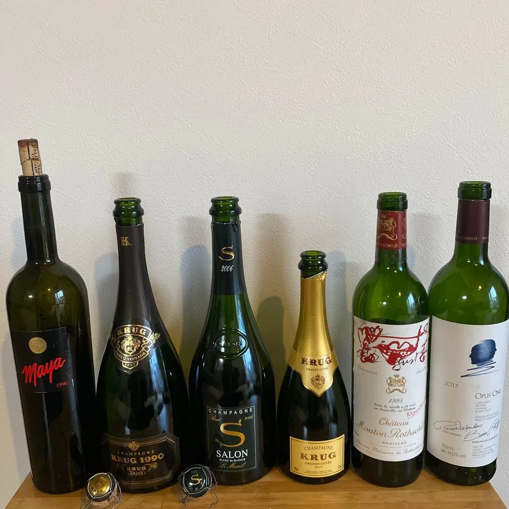 空き瓶 6本セット 高級ワイン シャンパン