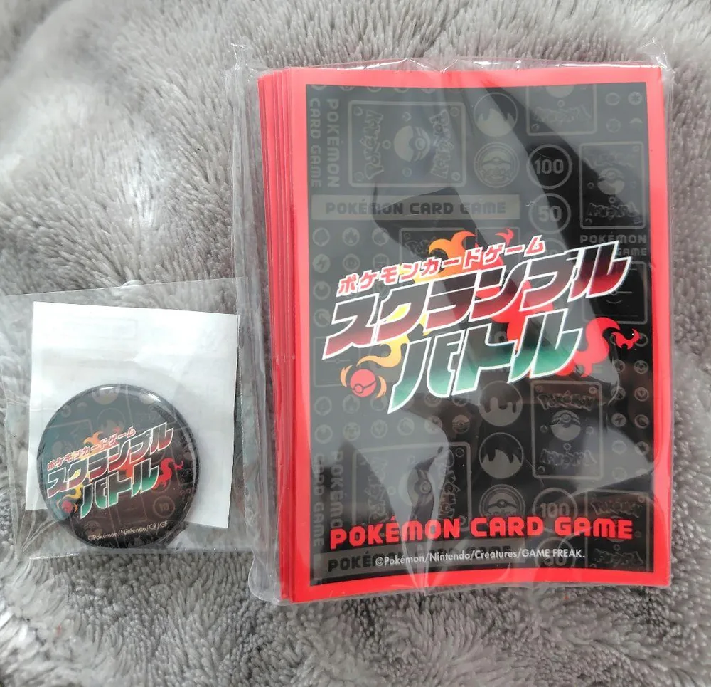 ポケモンカード デッキシールド スクランブルバトル 未開封 バッジ付き