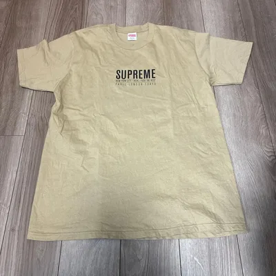 Supreme Paris Tee L ベージュ