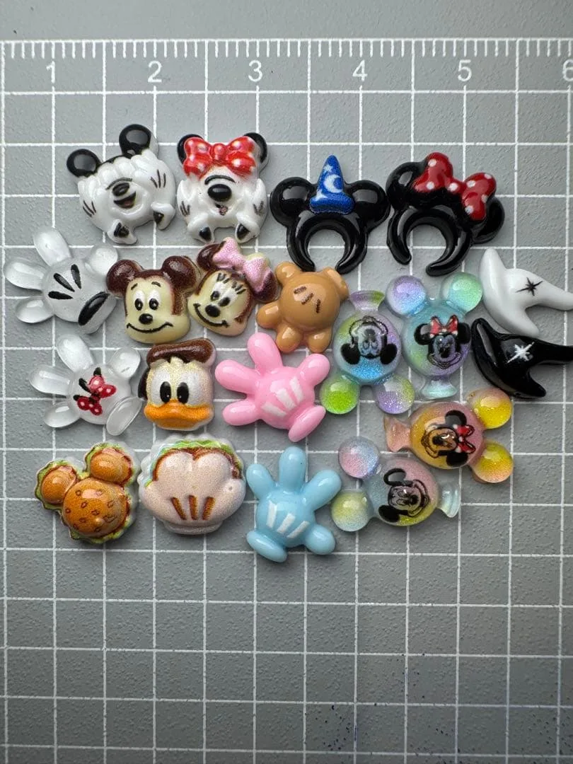 ディズニー ミキミニ ハモカラ ネイルパーツ 20個セット 夜光入り