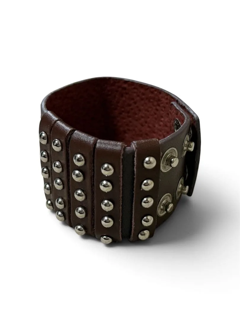 00s archive leather studs bracelet y2k