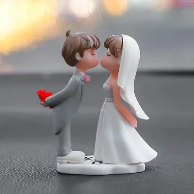 ケーキトッパー フィギュア 新郎新婦 人形 小物 結婚式 ウェディング バルーン