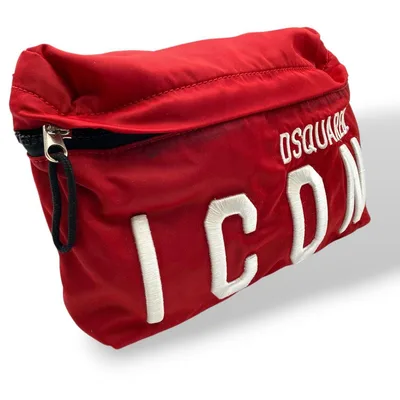 DSQUARED2 ディースクエアード ICON ボディバッグ レッド ロゴ