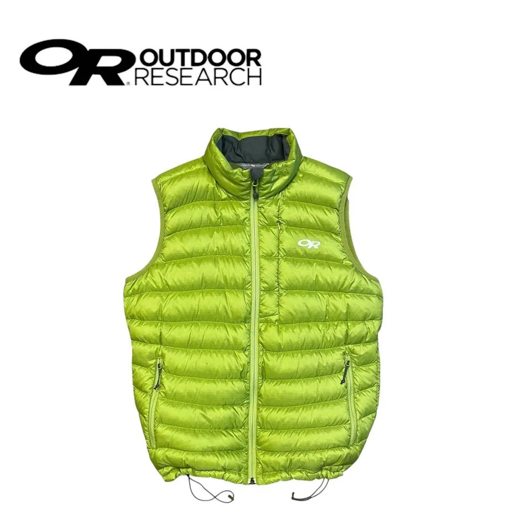 OUTDOOR RESEARCH ダウンベスト ドローコード付き LGRN 美品