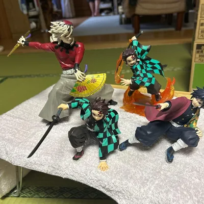 童磨 炭治郎 鬼滅の刃 冨岡義勇 ぬーどるストッパー フィギュア4体セット