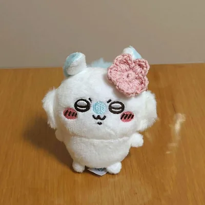 ちいかわ おすわりぬいぐるみ モモンガ ぬい服 桜 ヘア飾り かぎ編み
