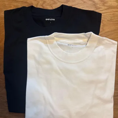 everyone long sleeve tee shirts 白+黒