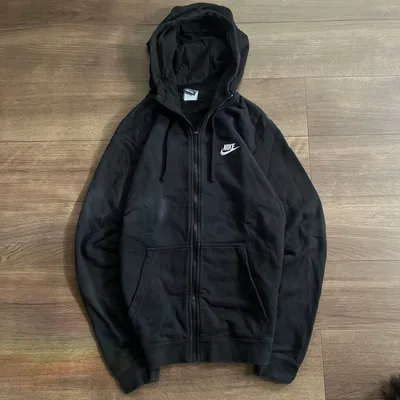 00s NIKE ナイキ ジップパーカー archive 短丈 黒 y2k 肉厚