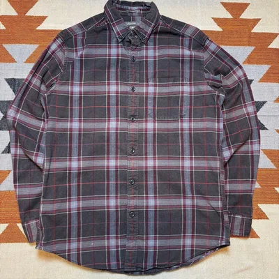 Eddie Bauer ヘビネル チェック ダークグレー S
