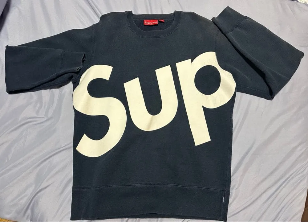 Supreme シュプリーム クルーネック スウェット ネイビー M