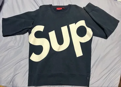 Supreme シュプリーム クルーネック スウェット ネイビー M