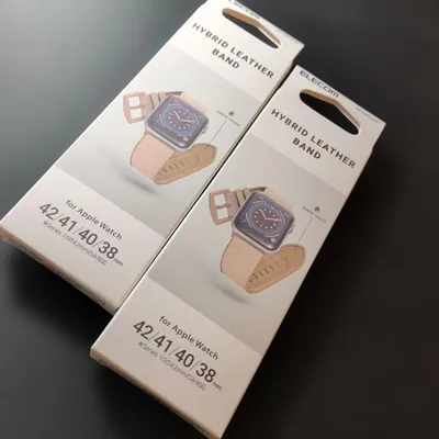 【2個セット】ELECOM Apple Watch用 ハイブリッドレザーバンド