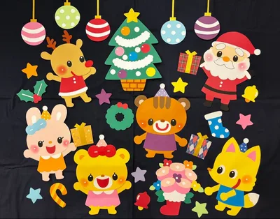 壁面飾り 12月 冬クリスマス パーティーꕤ*.゜
