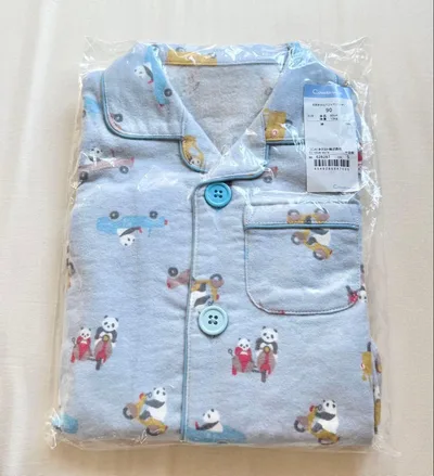 コンビミニ 前開きネルパジャマ 90 パンダ
