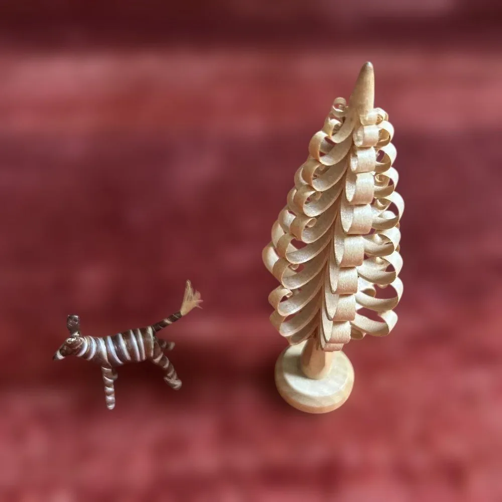 木製ツリーと動物の置物セット