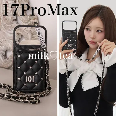 ダーリッチ キルティングマルチiPhoneケース 17promax ブラック