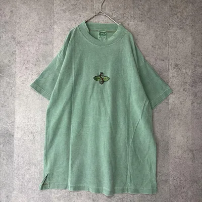 希少 SANY BOY ワンポイント刺繍 Tシャツ グリーン系 オーバーサイズ