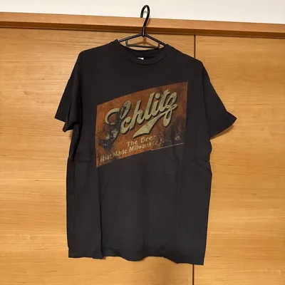 Schlitz グラフィックプリント Tシャツ ブラック