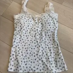 花柄レースカップインキャミソール