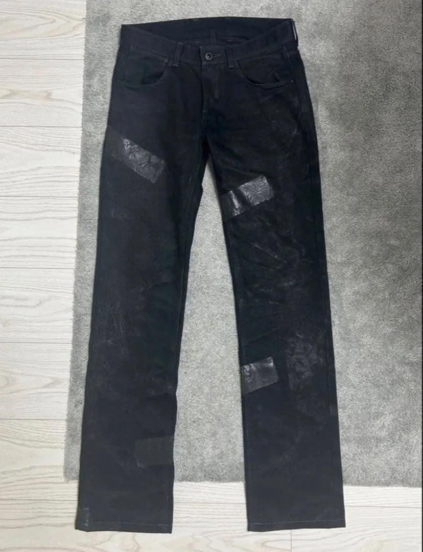neil barrett coating skinny denim