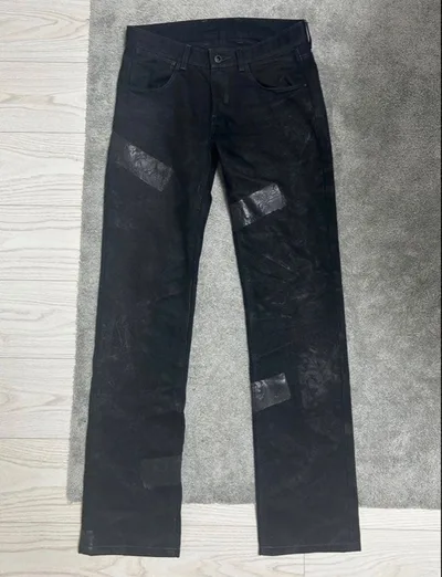 neil barrett coating skinny denim