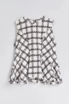 herlipto Vol.1 Check Tweed Peplum Top