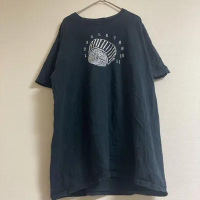 トップス 半袖Tシャツ クルーネック 半袖 プリント 2XL 黒 綿 メンズ