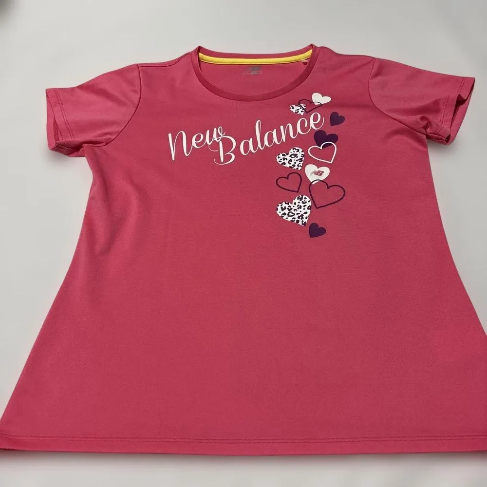 New Balance スポーツウェア Tシャツ ピンク Lサイズ 速乾