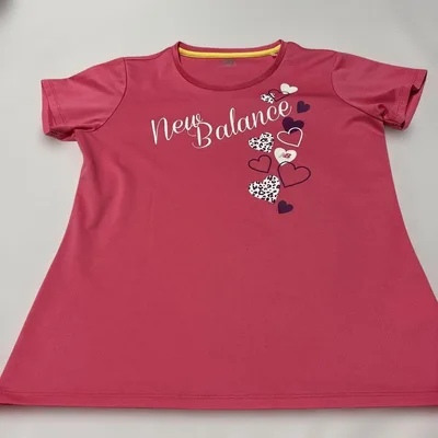 New Balance スポーツウェア Tシャツ ピンク Lサイズ 速乾