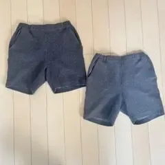 ファミリア ハーフパンツ 2枚 グレー お受験用 フォーマル