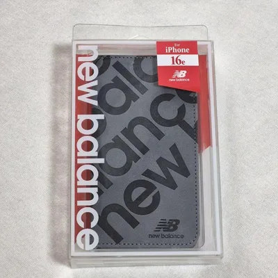 New Balance iPhone手帳型ケース カバー 16e グレー