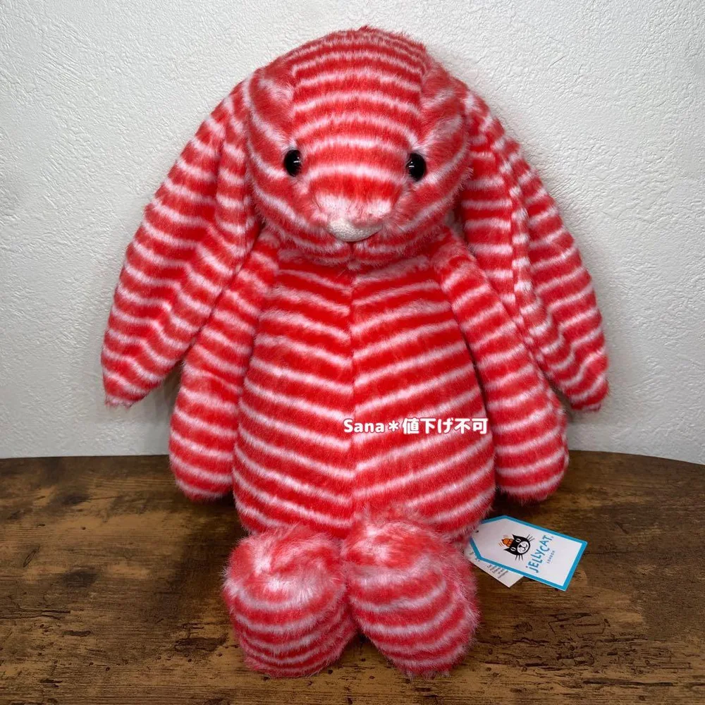 新品 Jellycat Bashful Evey Bunny 赤 白 ボーダー