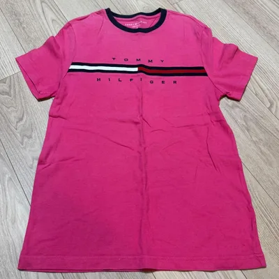 TOMMY HILFIGER ロゴ 半袖Tシャツ ピンク M