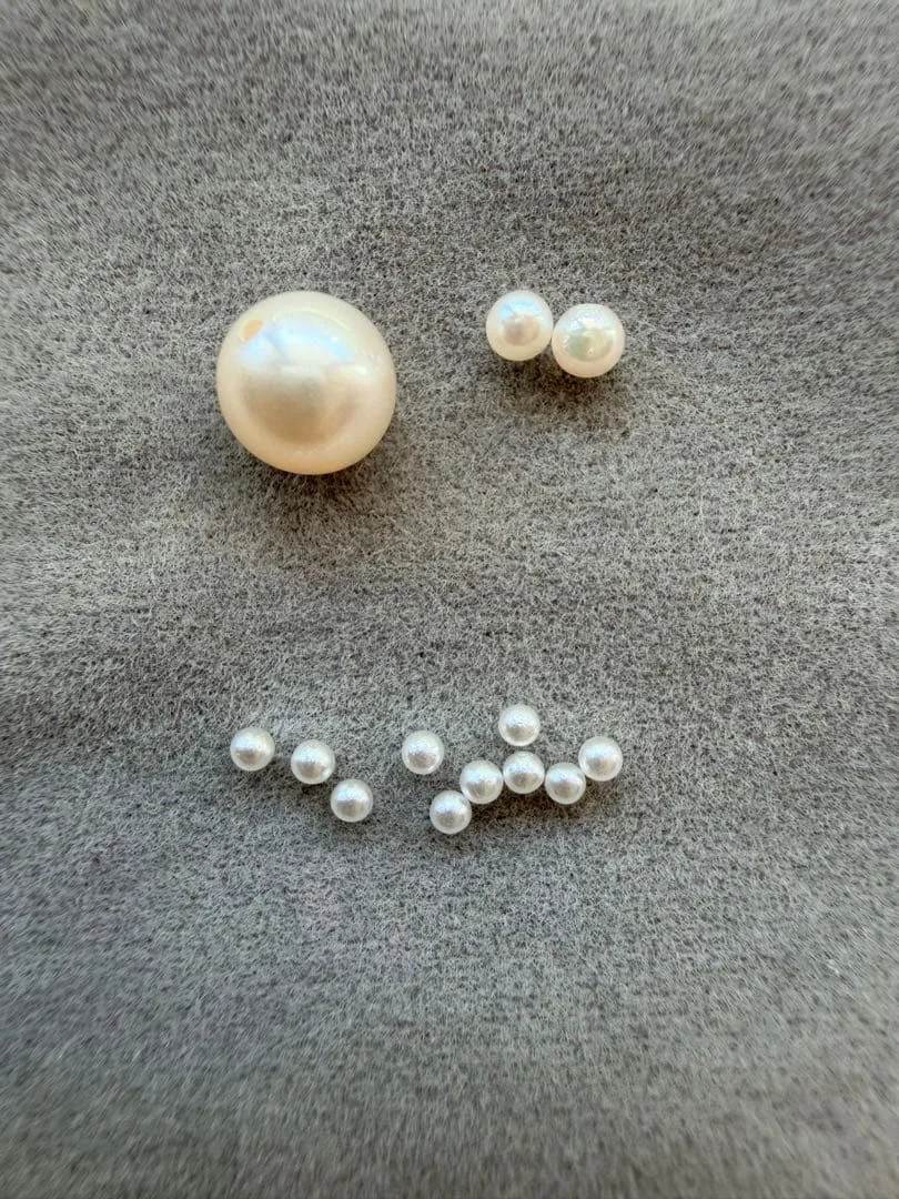 【天然アコヤ真珠】ルースパール 6.2mm・2.5mm・1.5mm 3粒