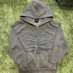 MUSINSA suade ジップアップパーカー グレー Mサイズ