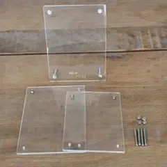 アクリルフォトフレーム スタンド 3点セット