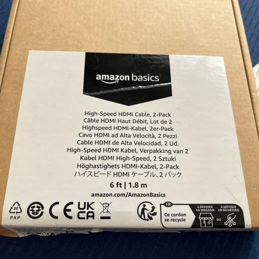 Amazon Basics HDMIケーブル 1.8m 2本セット