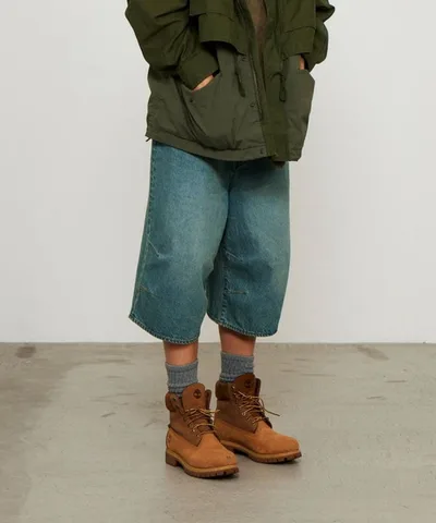 BEAMS denim shorts