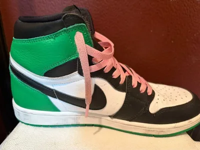 Nike Air Jordan 1 สูงสีเขียวสีดำ