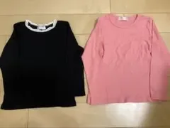 女の子 長袖カットソー 2枚セット 110cm