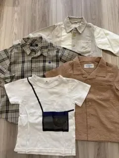 【お洒落4点セット】キッズ 男の子 90-110 まとめ売り シャツ Tシャツ