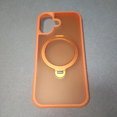 【未使用】iPhone17 ケース MagSafe対応 スタンド 付き オレンジ