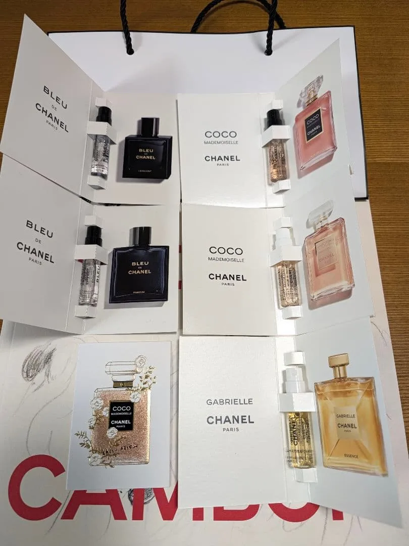 CHANEL 香水 サンプル 5種 ムエット ショッパー